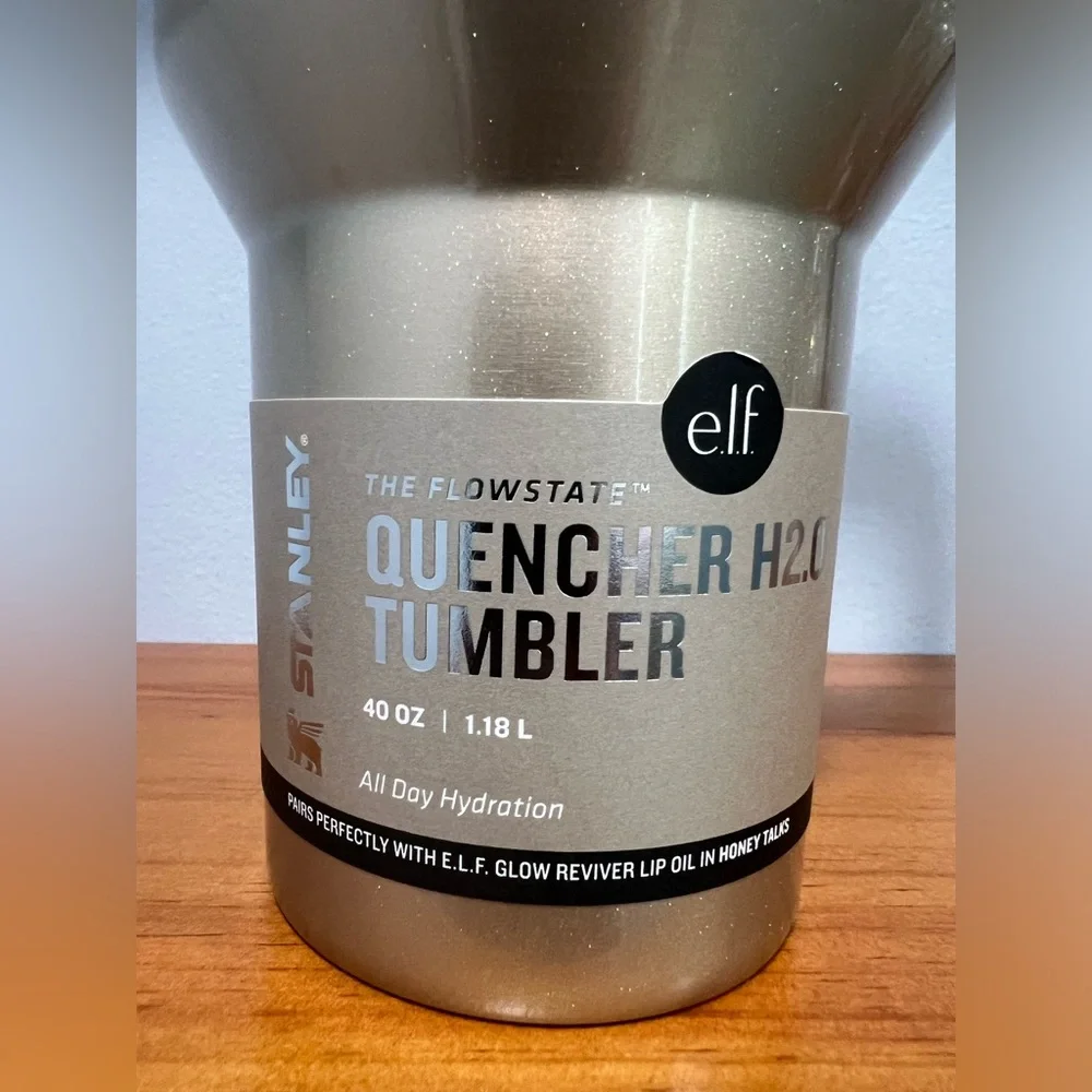 STANLEY NIB 40 oz Stainless Steel H2.0 FlowState Tumbler Honey Talks E.L.F - Picture 3 of 8